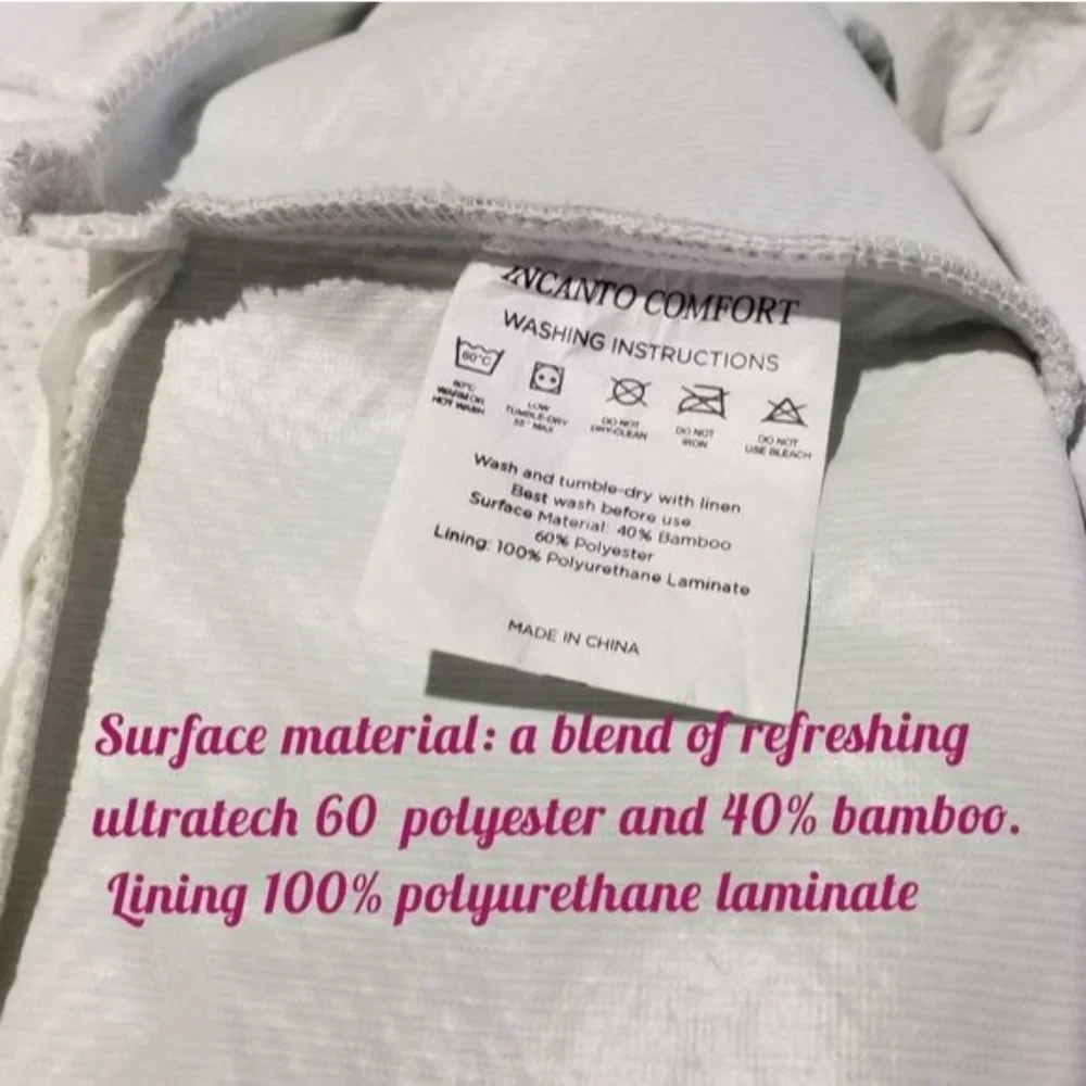 Waterproof Mattress Protector And Pillowcase Breathable Bamboo Jacquard Set Twin